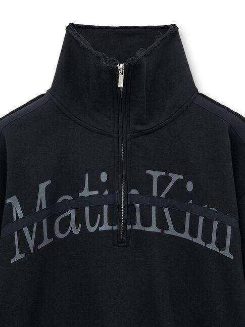 CUT OUT HALF ZIP SWEATSHIRT FOR MEN