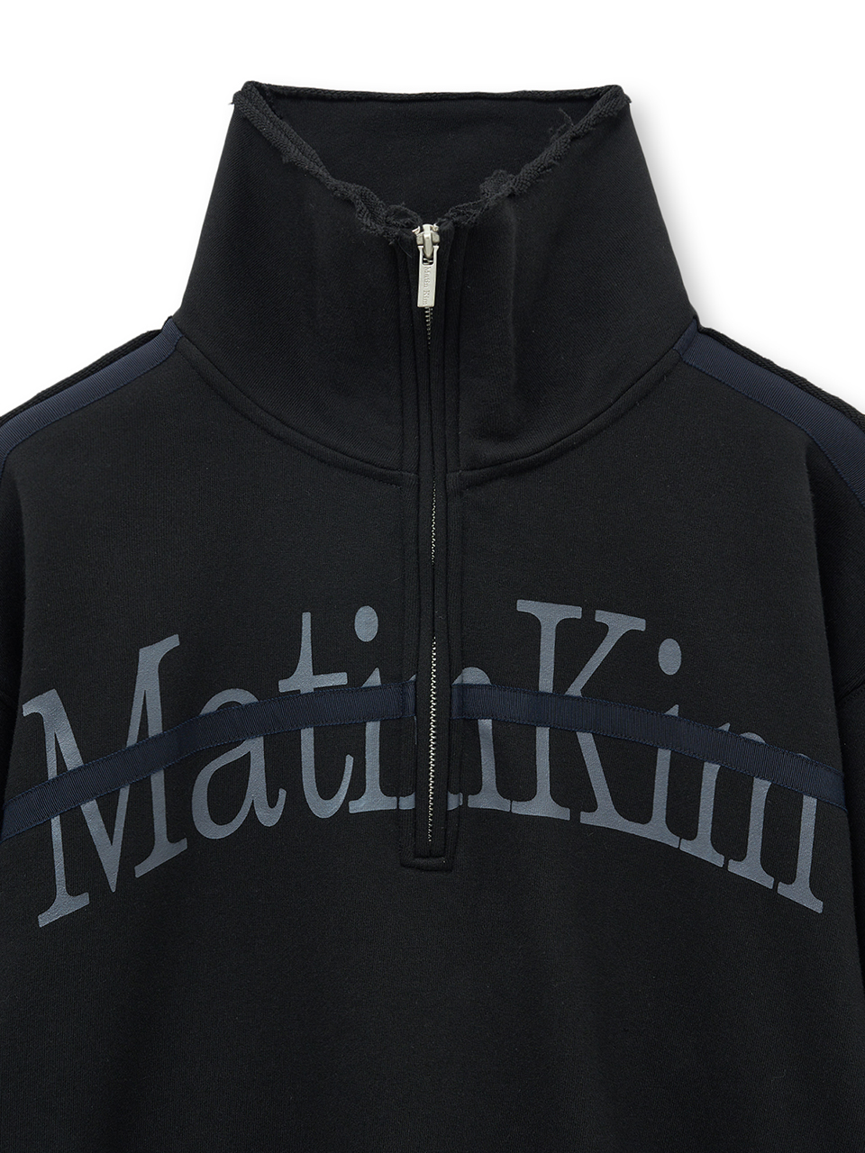 CUT OUT HALF ZIP SWEATSHIRT FOR MEN