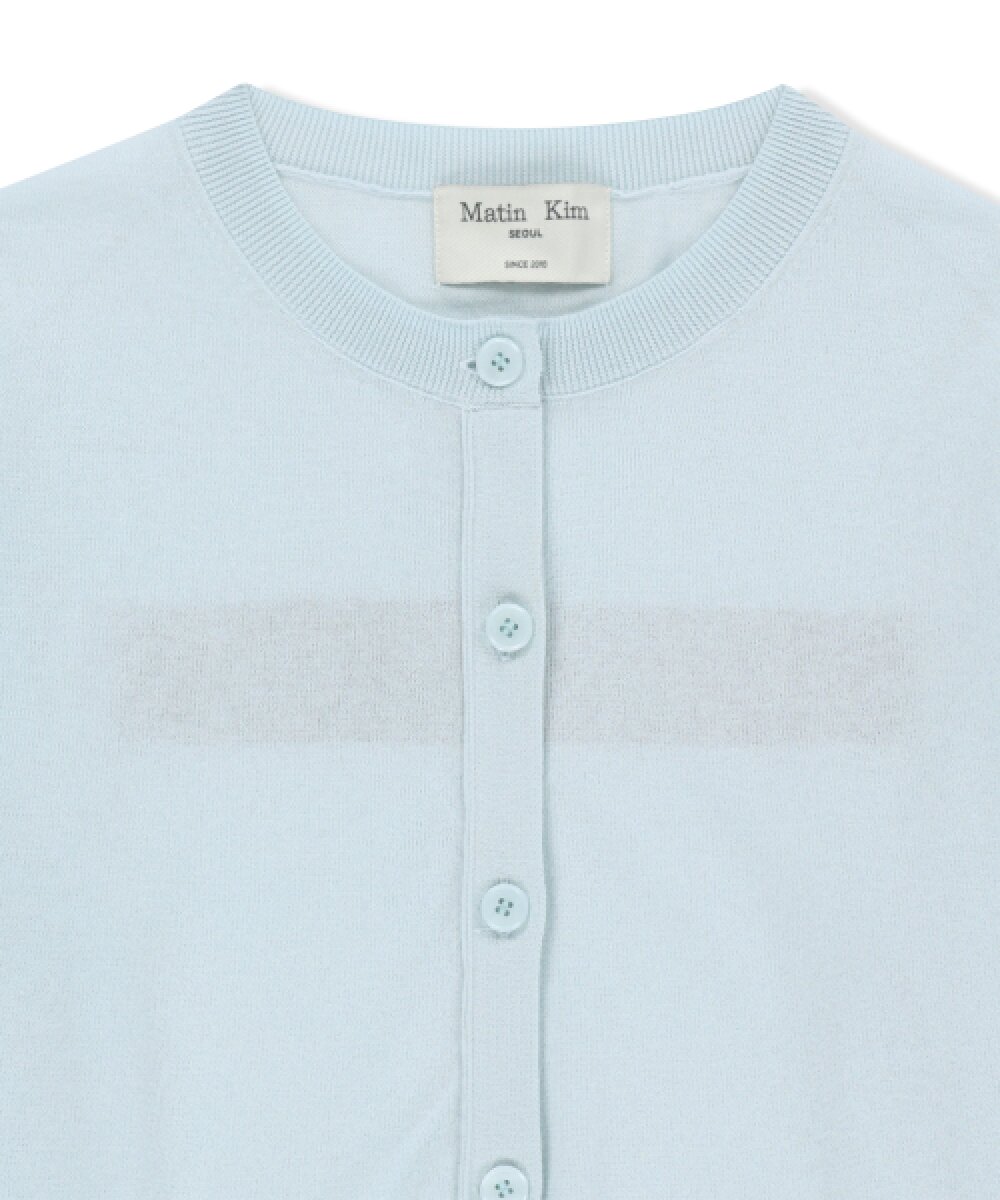 BACK LOGO SHEER CARDIGAN FOR WOMEN
