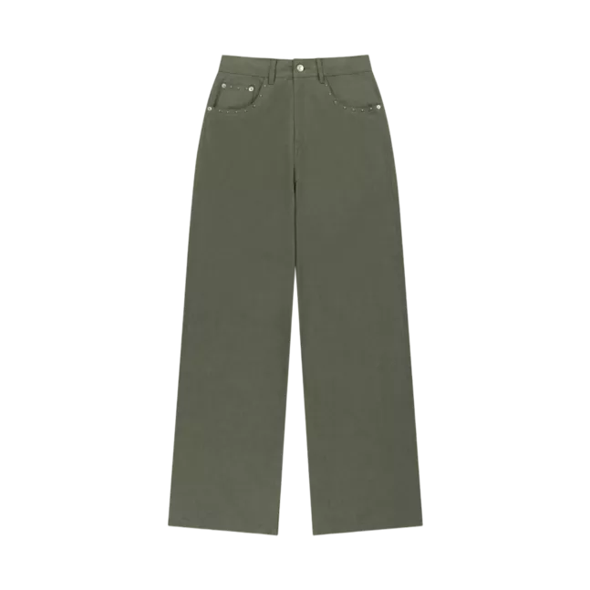 STUD POINT COLOR DENIM PANTS