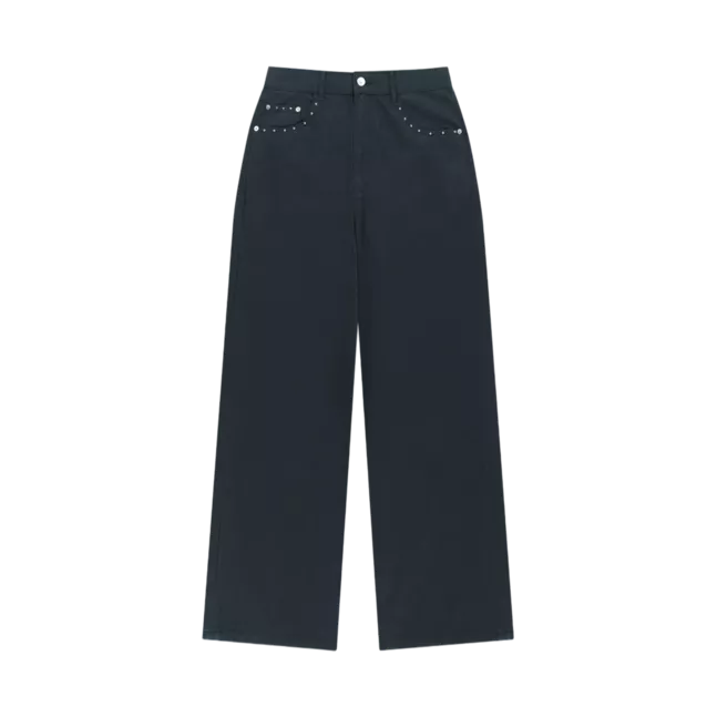 STUD POINT COLOR DENIM PANTS