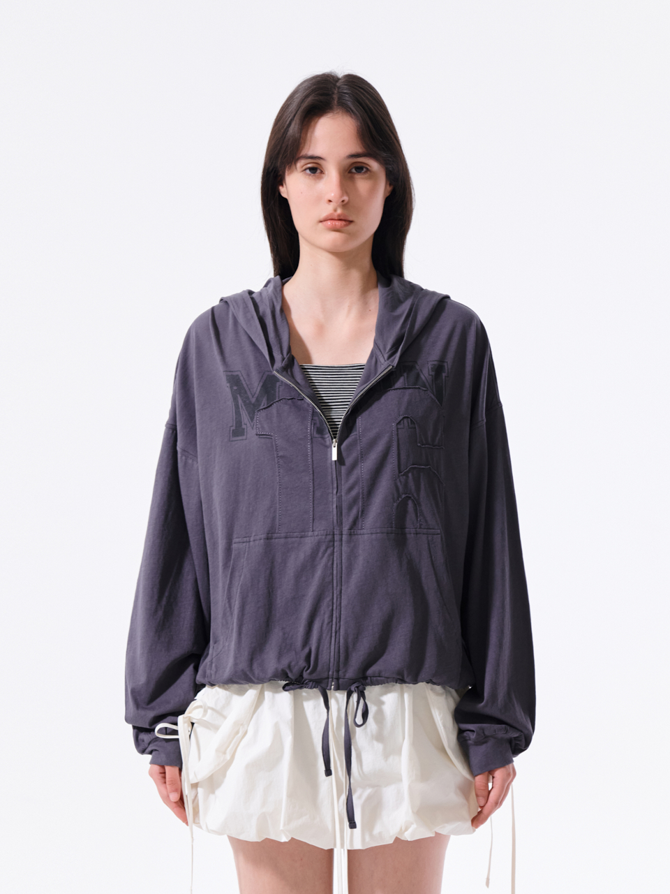 MATIN 16 APPLIQUE LOGO HOODY ZIP UP
