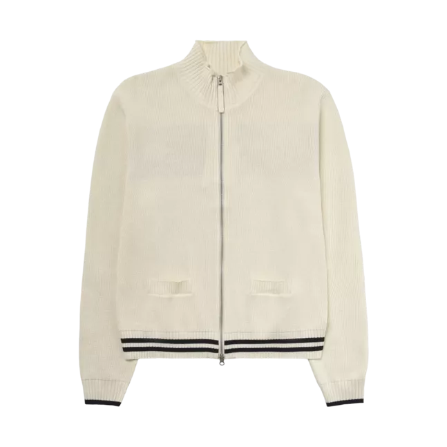 SPELL POINT STRIPE WOOL BLENDED KNIT CARDIGAN