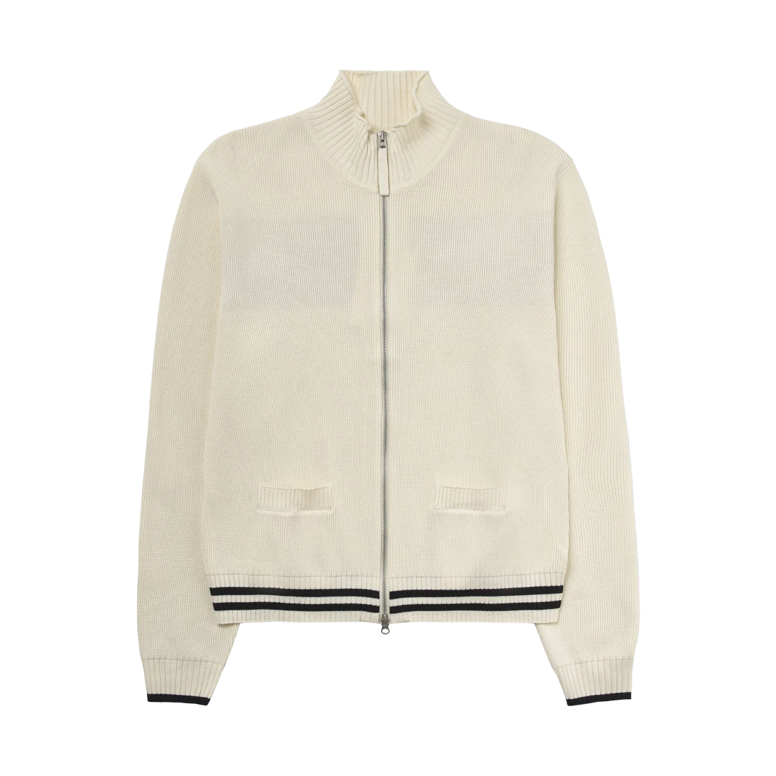 SPELL POINT STRIPE WOOL BLENDED KNIT CARDIGAN