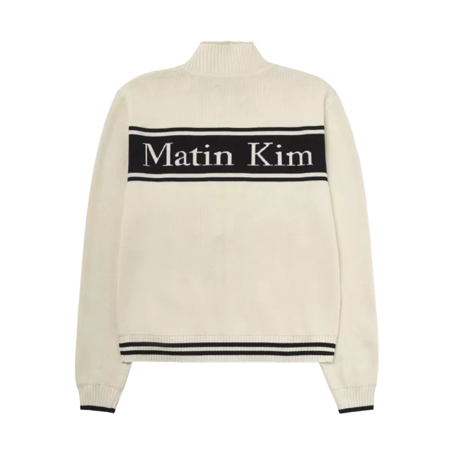 SPELL POINT STRIPE WOOL BLENDED KNIT CARDIGAN