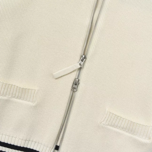 SPELL POINT STRIPE WOOL BLENDED KNIT CARDIGAN