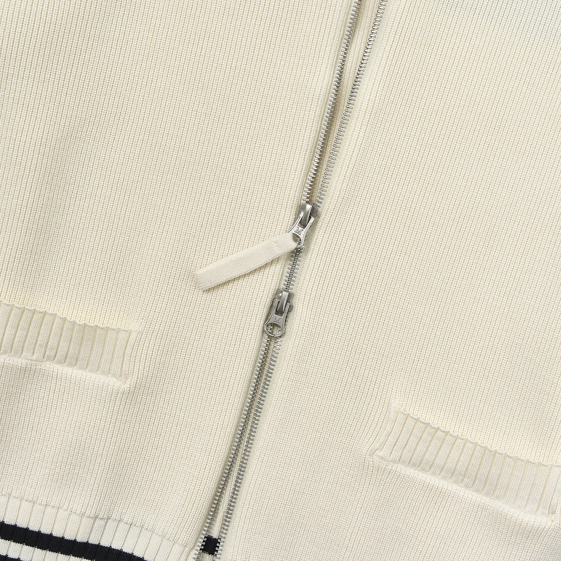 SPELL POINT STRIPE WOOL BLENDED KNIT CARDIGAN