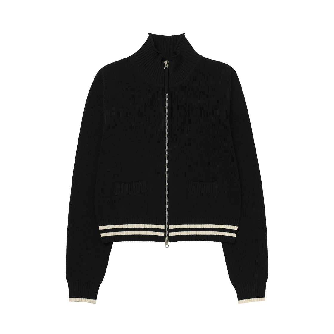 SPELL POINT STRIPE WOOL BLENDED KNIT CARDIGAN