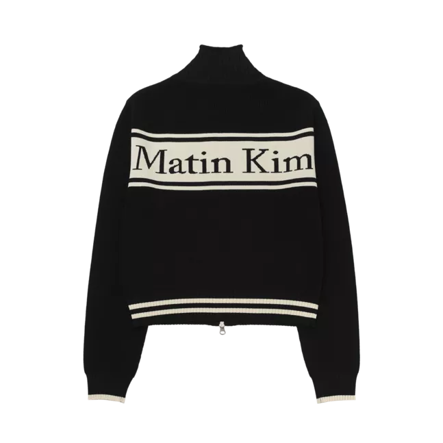 SPELL POINT STRIPE WOOL BLENDED KNIT CARDIGAN
