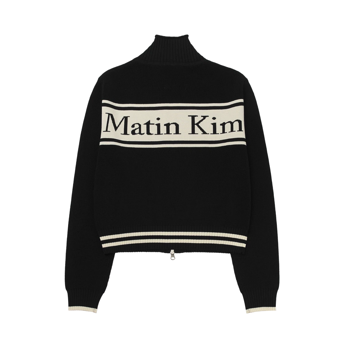 SPELL POINT STRIPE WOOL BLENDED KNIT CARDIGAN