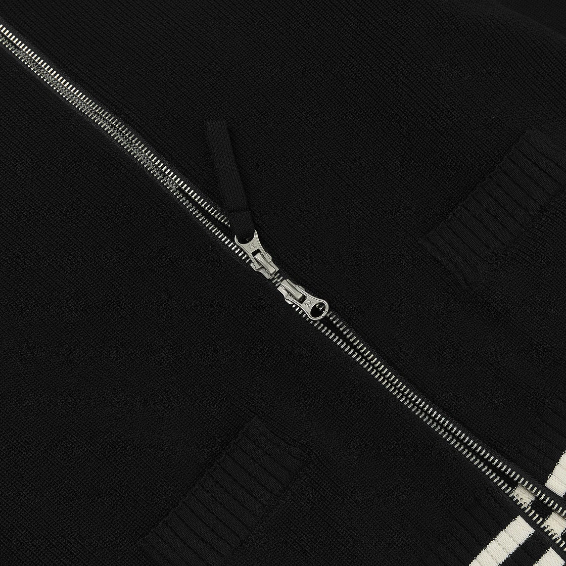 SPELL POINT STRIPE WOOL BLENDED KNIT CARDIGAN