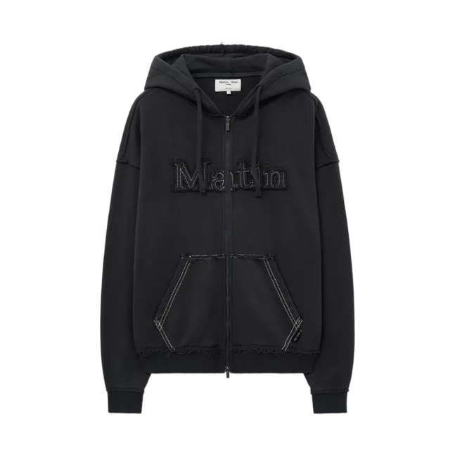 RAW CUT APPLIQUE HOODY ZIP UP