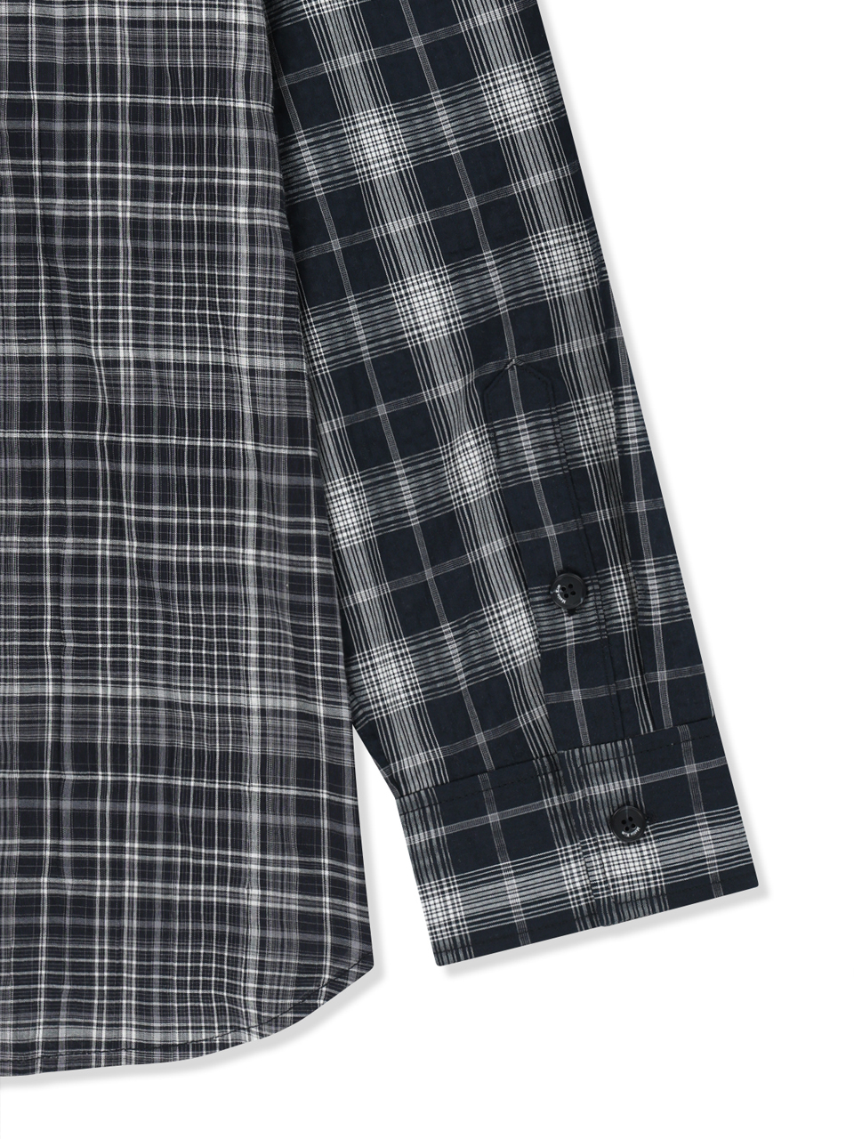 MIXED CHECK OVER FIT SHIRT