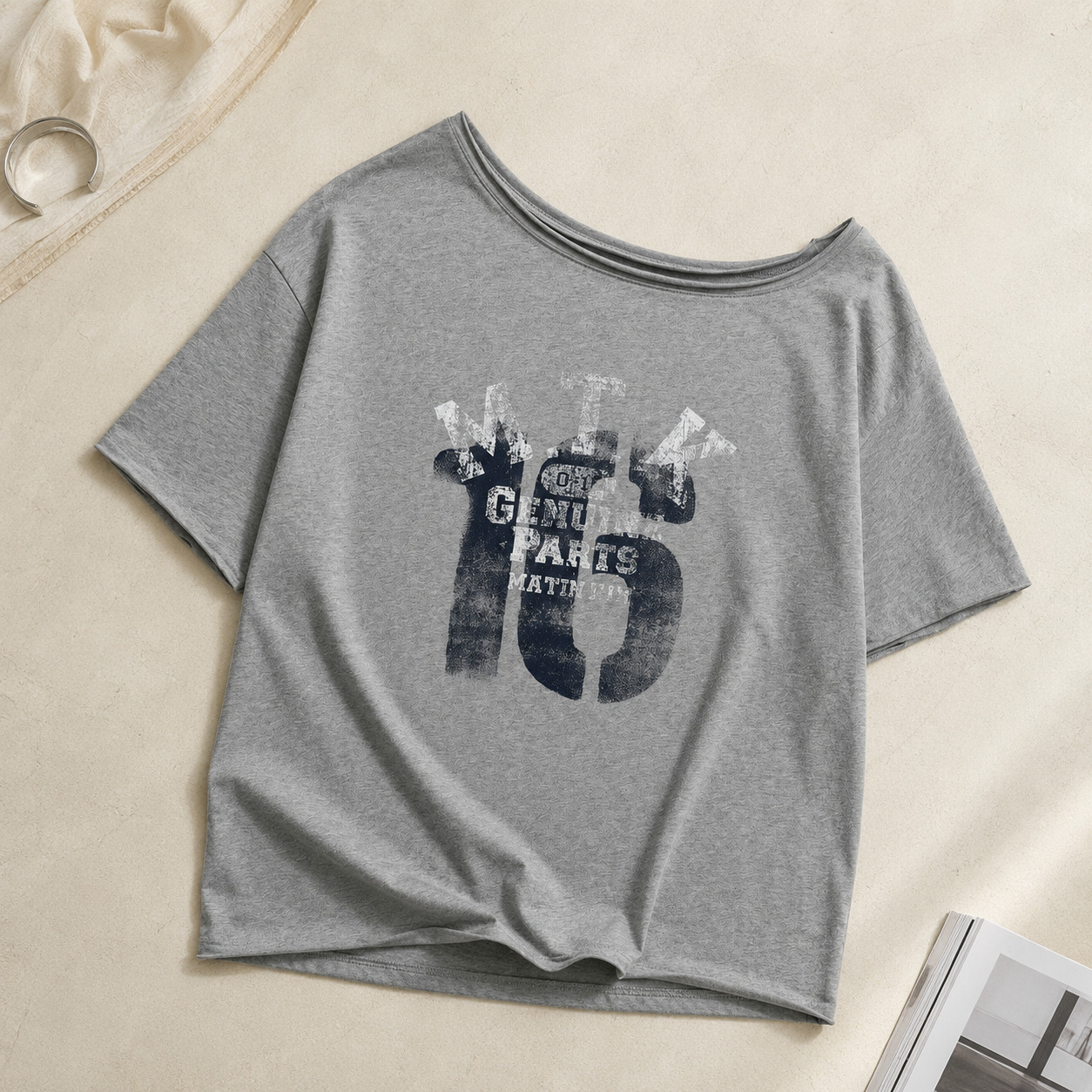 MTK 16 GRAFFITI LOGO ASYMMETRIC TOP