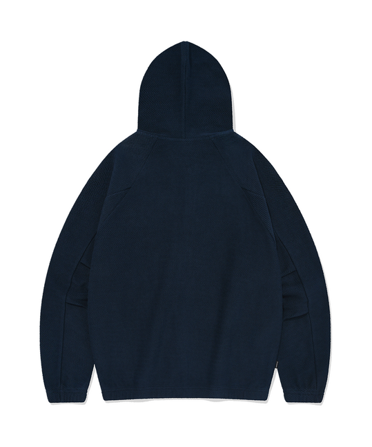 HERRINGBONE HOODIE ZIP-UP