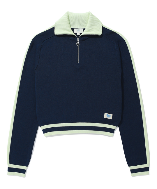 WOMEN HALF ZIP-UP KNIT