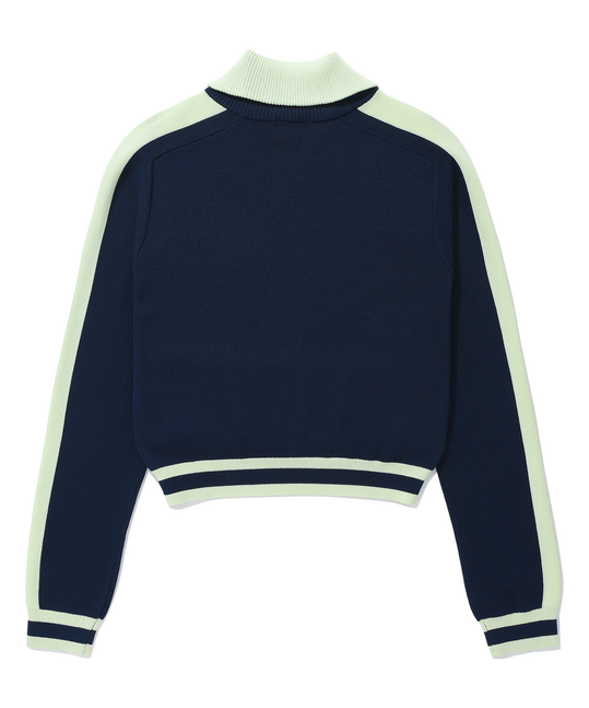 WOMEN HALF ZIP-UP KNIT
