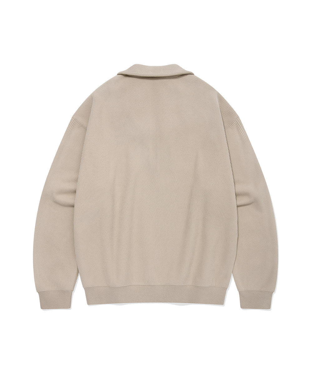 SMALL C LOGO CORDUROY HALF ZIP-UP