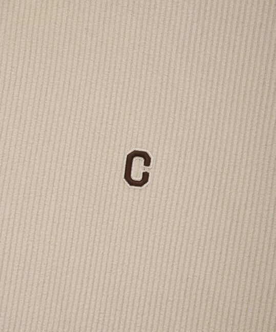SMALL C LOGO CORDUROY HALF ZIP-UP