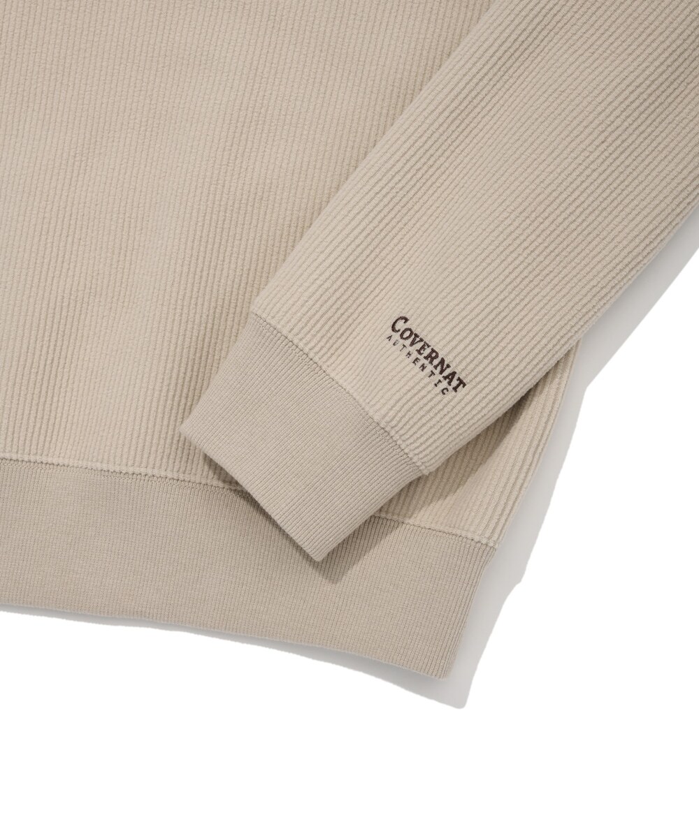 SMALL C LOGO CORDUROY HALF ZIP-UP