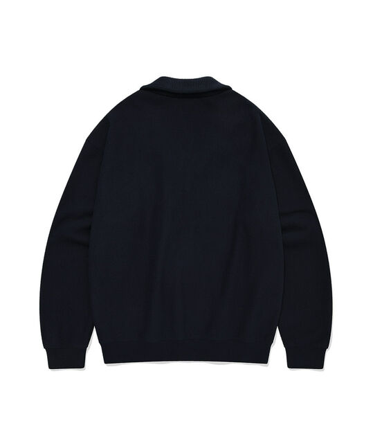 SMALL C LOGO CORDUROY HALF ZIP-UP