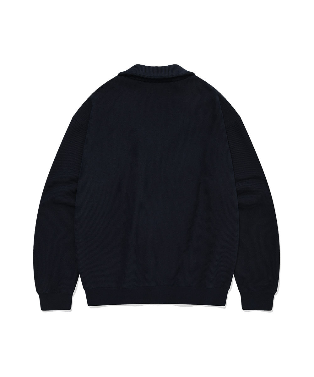 SMALL C LOGO CORDUROY HALF ZIP-UP
