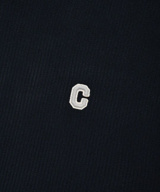 SMALL C LOGO CORDUROY HALF ZIP-UP