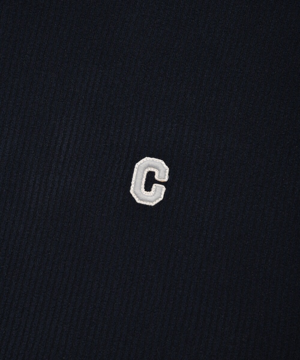 SMALL C LOGO CORDUROY HALF ZIP-UP