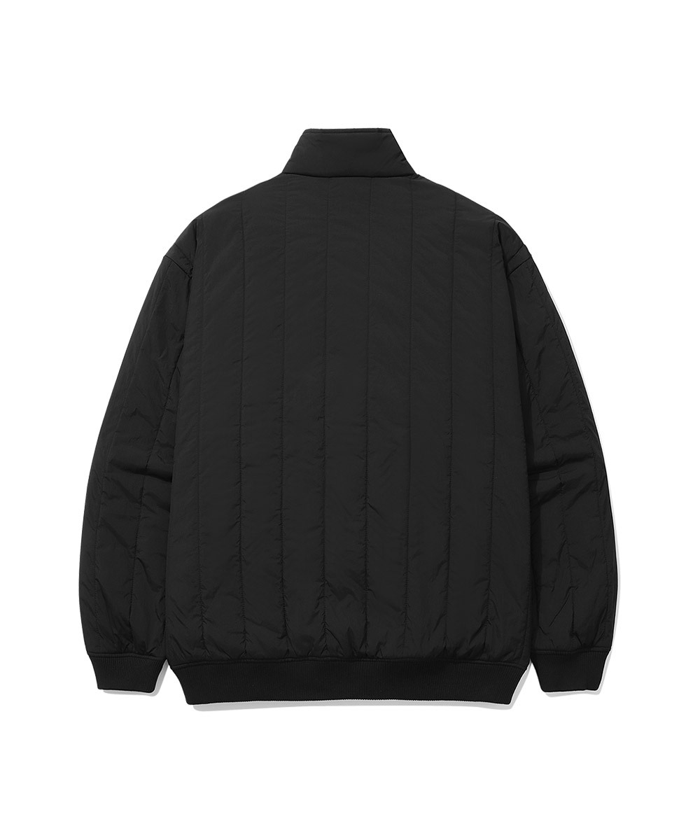QUILTING HALF ZIP-UP OVER FIT SWEATSHIRT