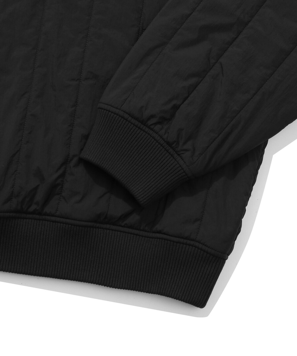 QUILTING HALF ZIP-UP OVER FIT SWEATSHIRT