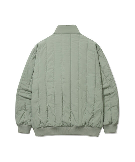 QUILTING HALF ZIP-UP OVER FIT SWEATSHIRT