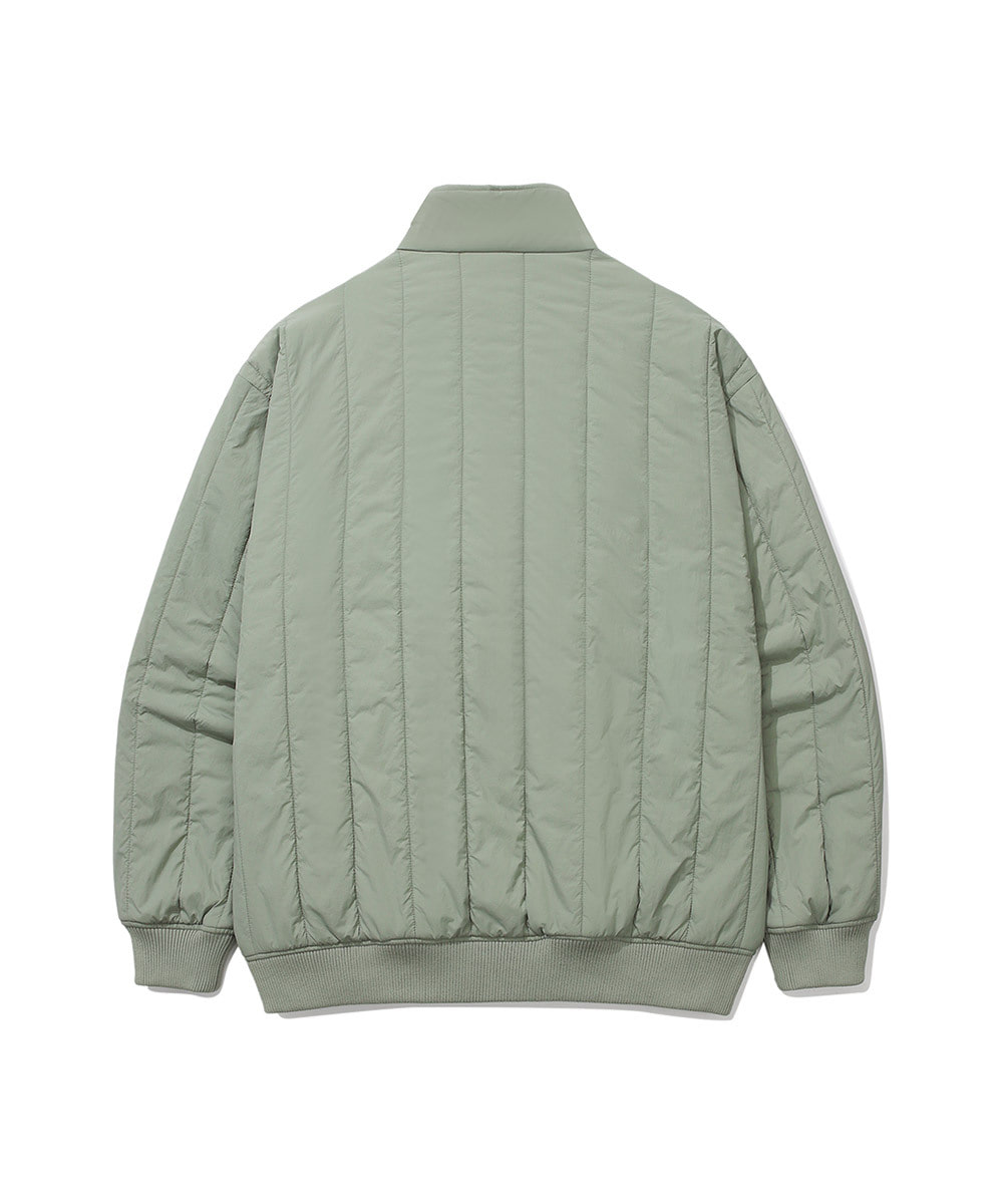QUILTING HALF ZIP-UP OVER FIT SWEATSHIRT