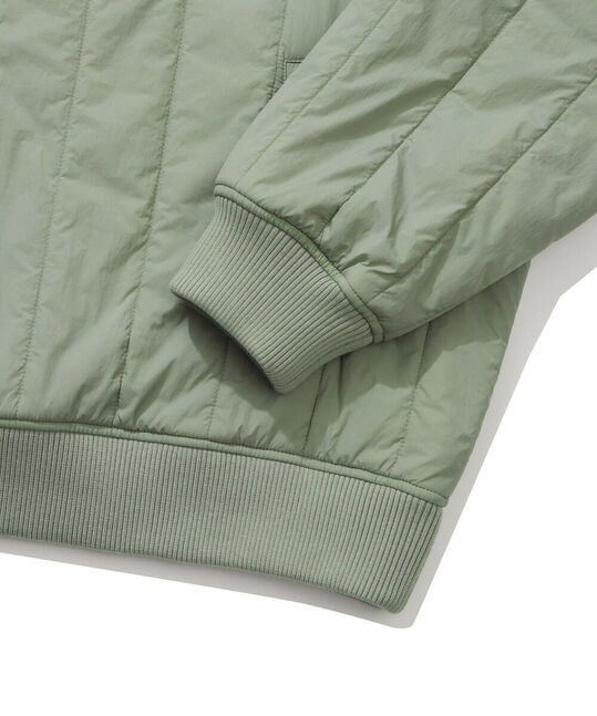 QUILTING HALF ZIP-UP OVER FIT SWEATSHIRT