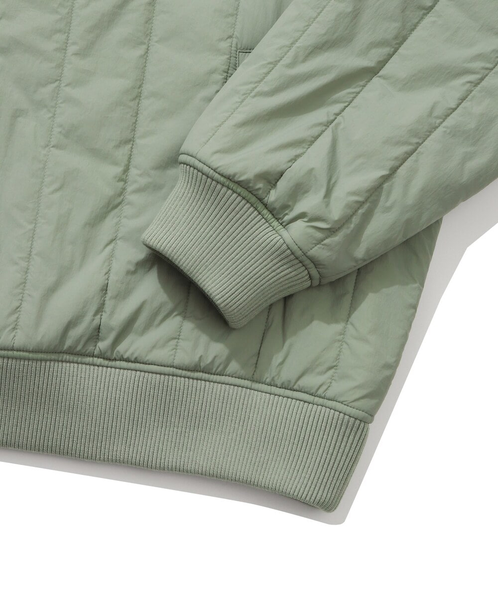 QUILTING HALF ZIP-UP OVER FIT SWEATSHIRT
