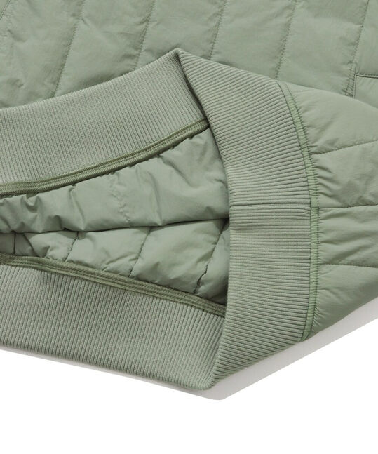 QUILTING HALF ZIP-UP OVER FIT SWEATSHIRT