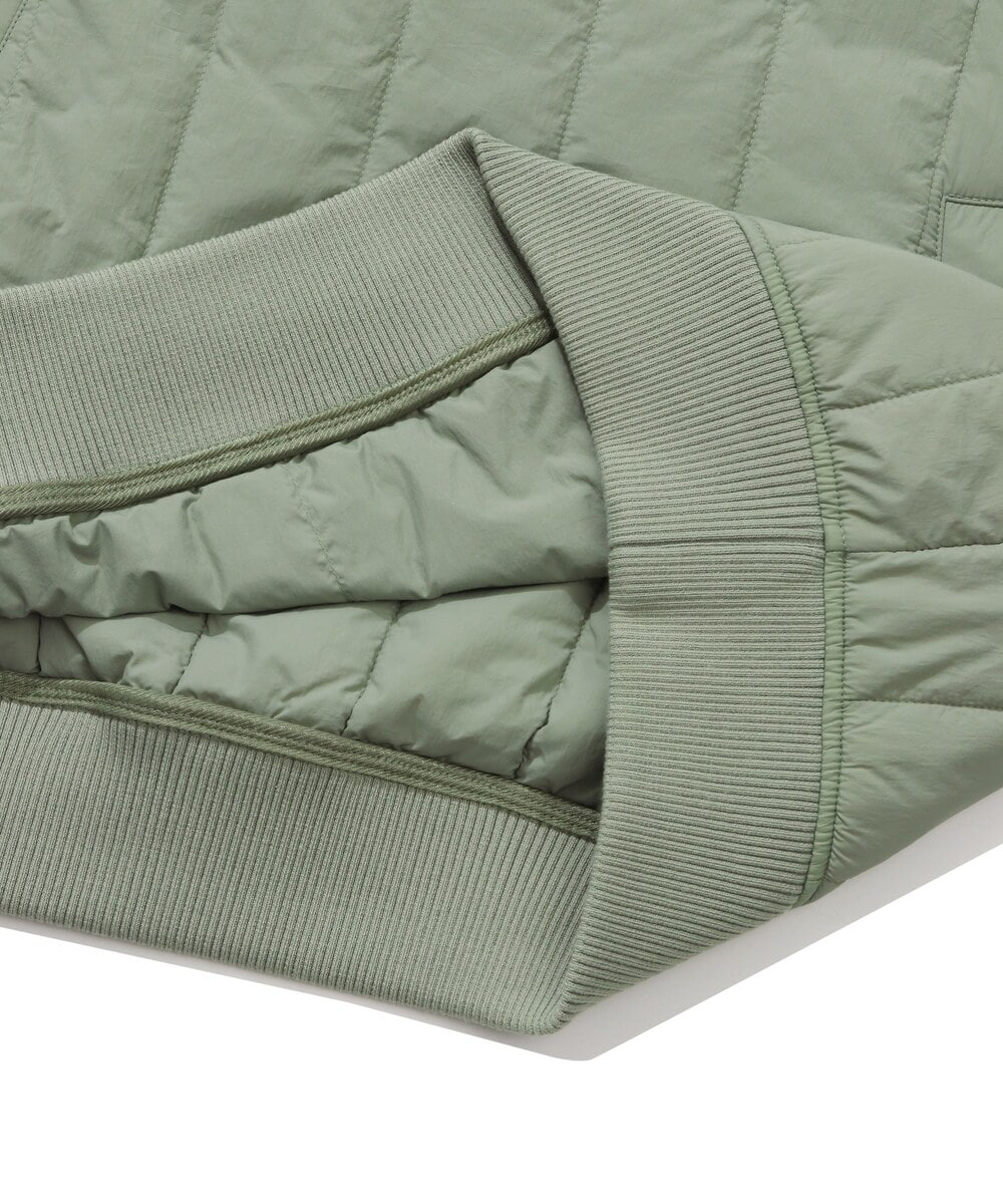 QUILTING HALF ZIP-UP OVER FIT SWEATSHIRT
