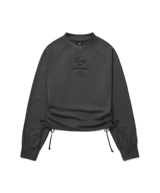 WOMEN SHIRRING SWEATSHIRT