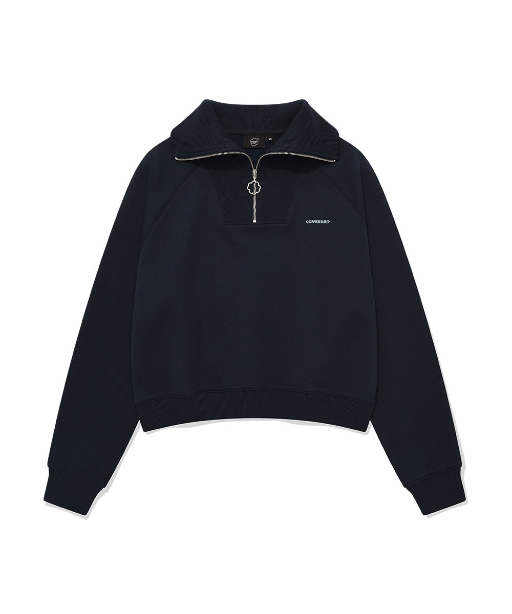 WOMEN HALF ZIP-UP SWEATSHIRT