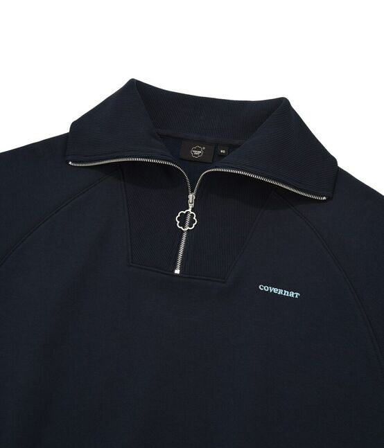 WOMEN HALF ZIP-UP SWEATSHIRT