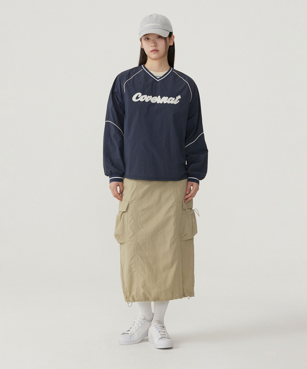 WOMAN LOGO NYLON LONG SLEEVE