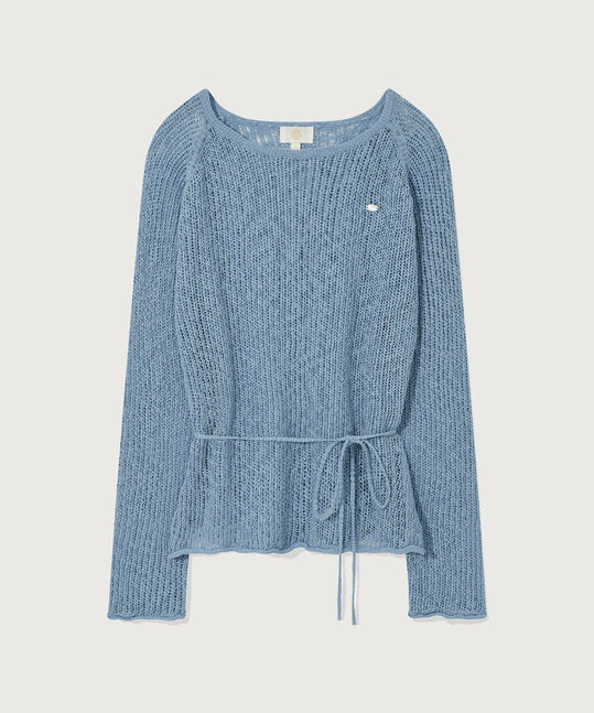 WOMAN CROCHET ROUND NECK KNIT