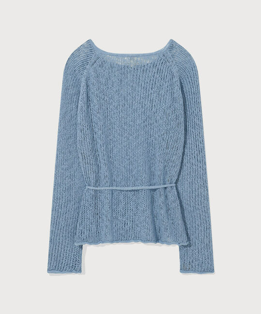 WOMAN CROCHET ROUND NECK KNIT