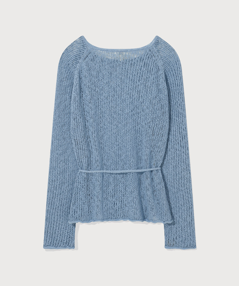 WOMAN CROCHET ROUND NECK KNIT