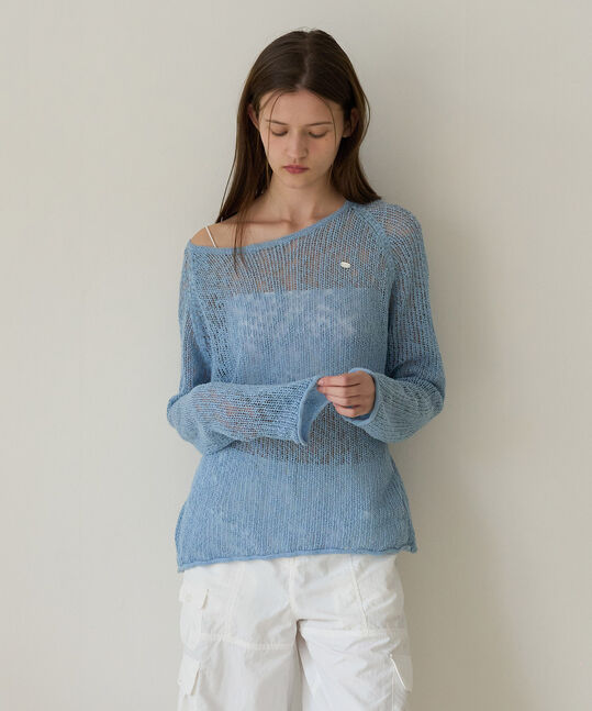 WOMAN CROCHET ROUND NECK KNIT