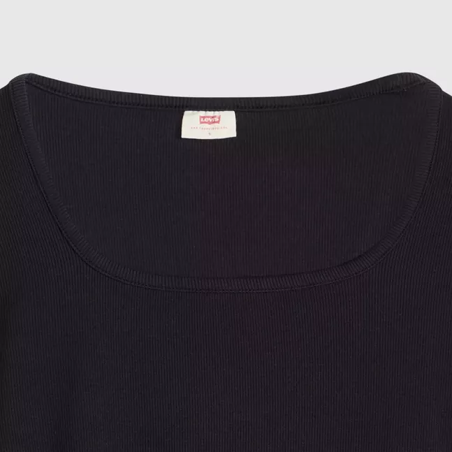 ESSENTIAL SQRD NECK LONG SLEEVE ANTHRAC