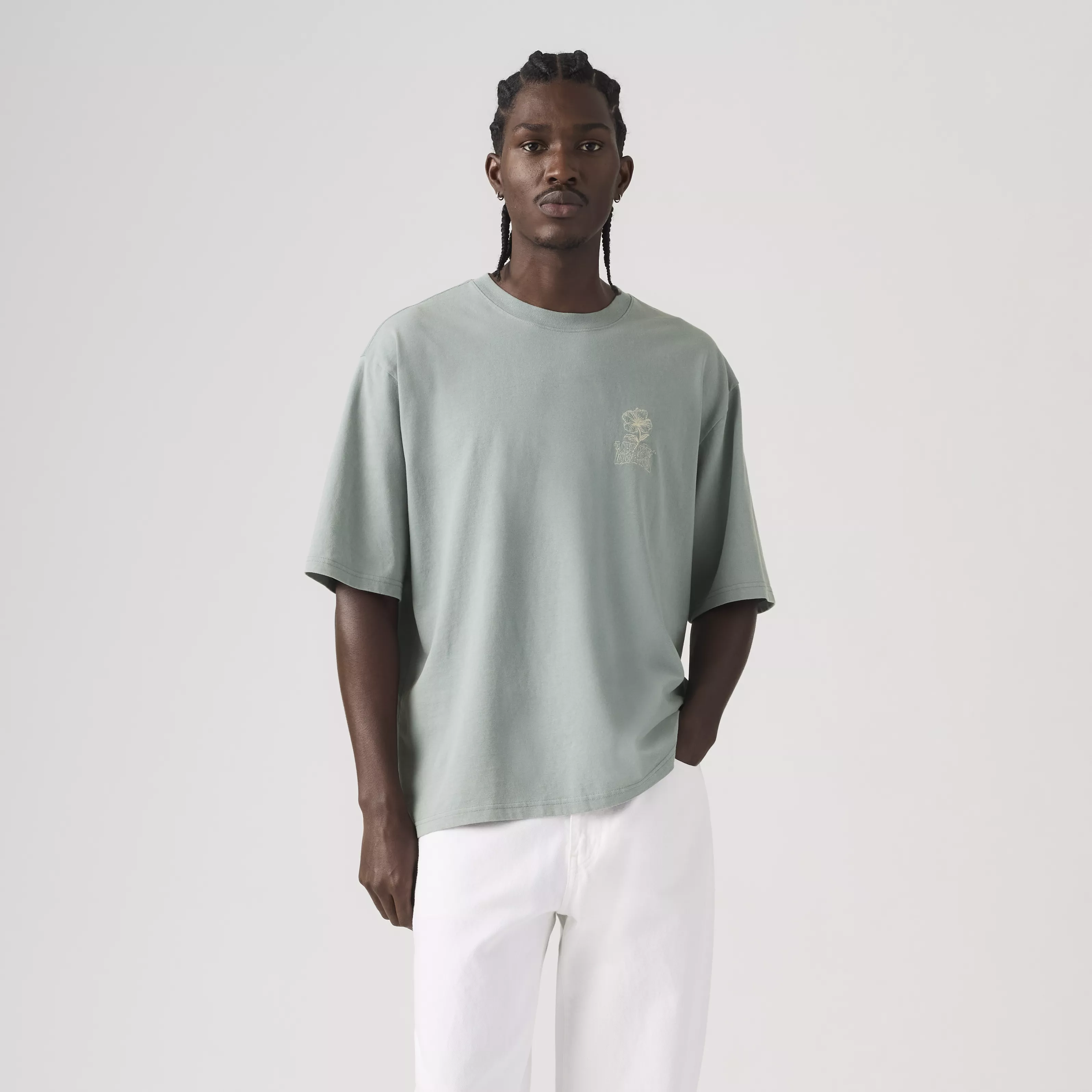 HALF SLEEVE TEE LEVIS TONAL SCRIPT FLOR