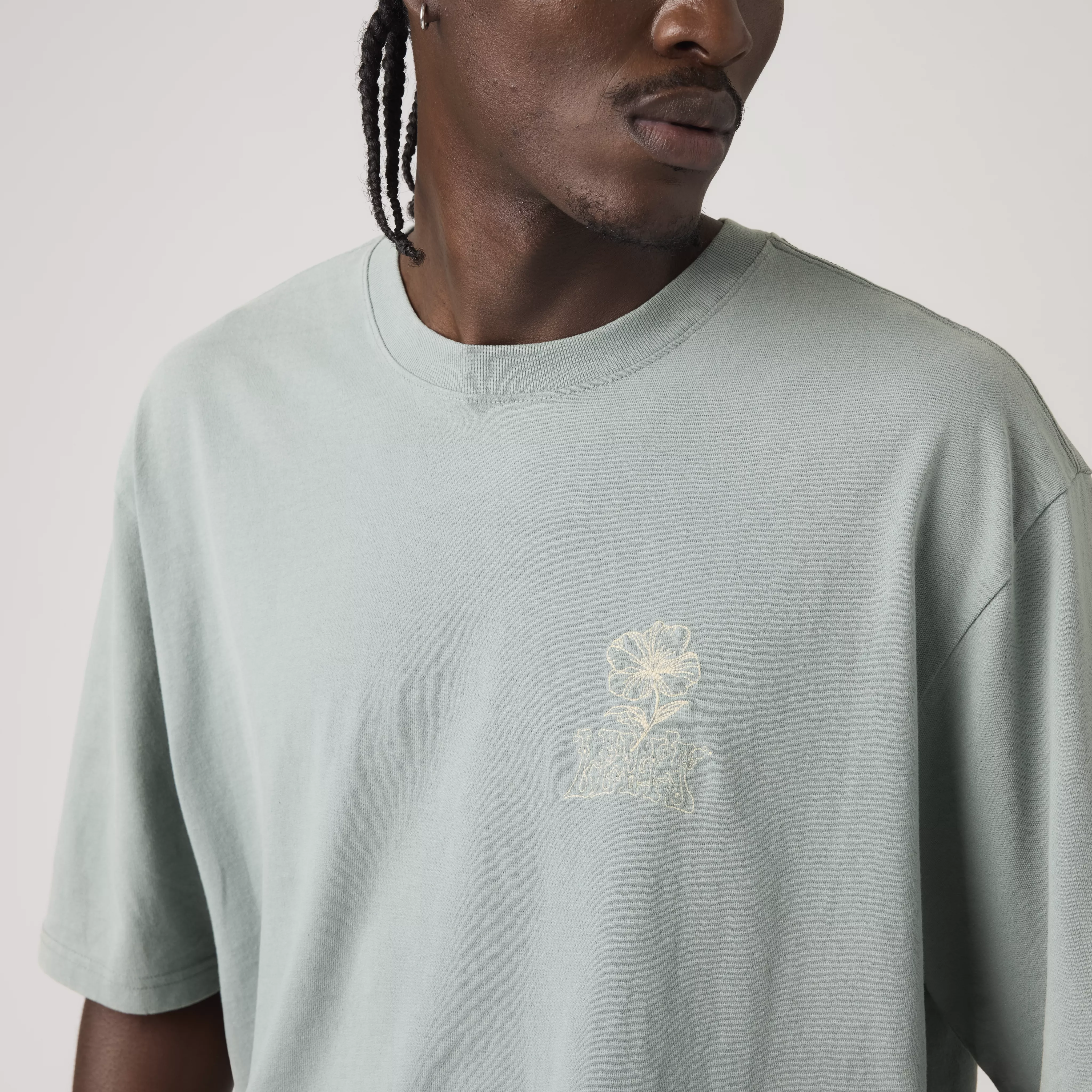 HALF SLEEVE TEE LEVIS TONAL SCRIPT FLOR