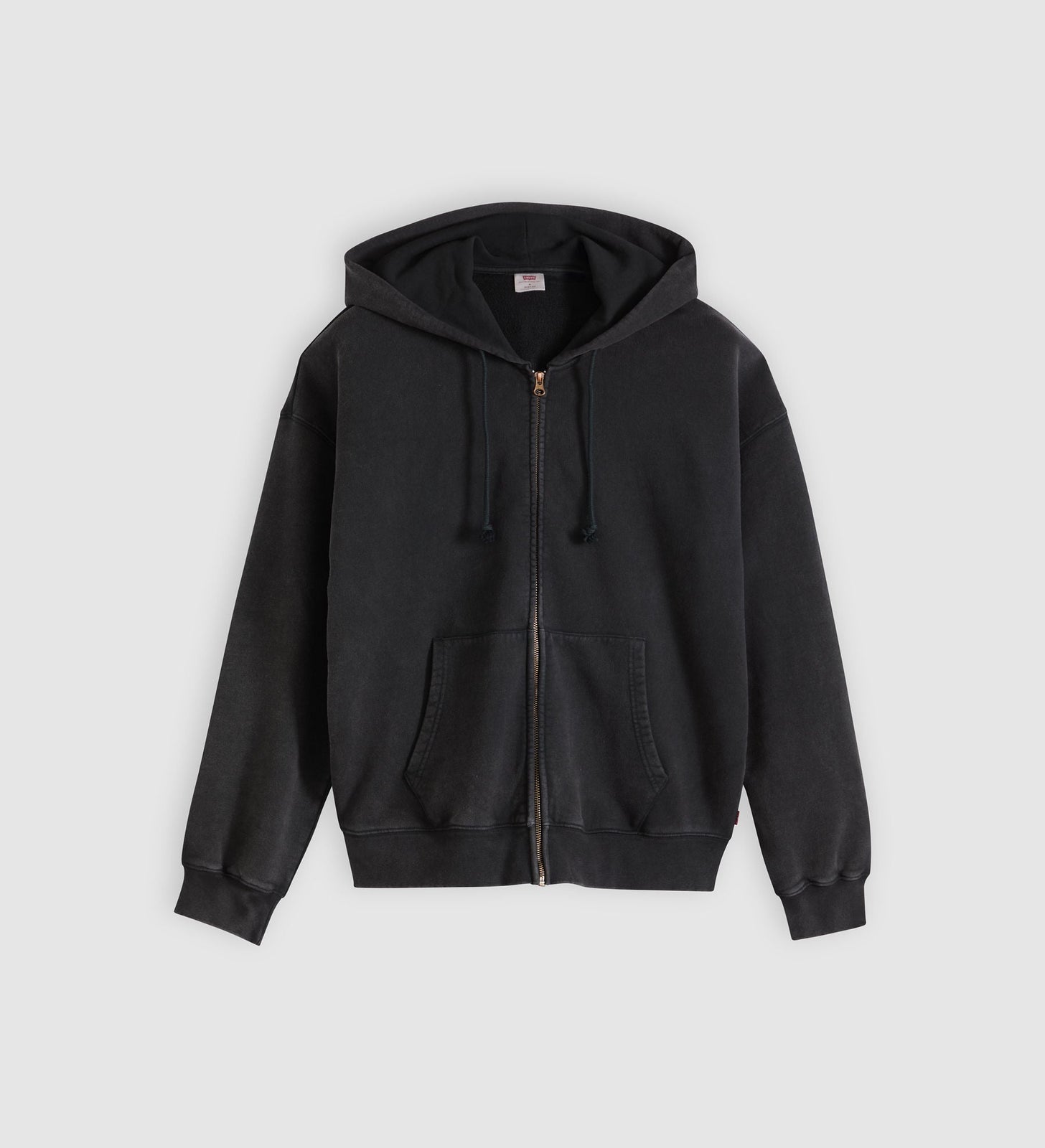 HAYES BOXY FULL ZIP GRUNGE WASH JET BLA