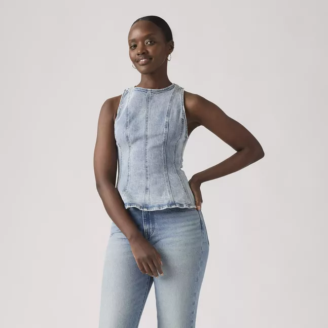 LEIGHTON PEPLUM TOP IN THE DUST STONE