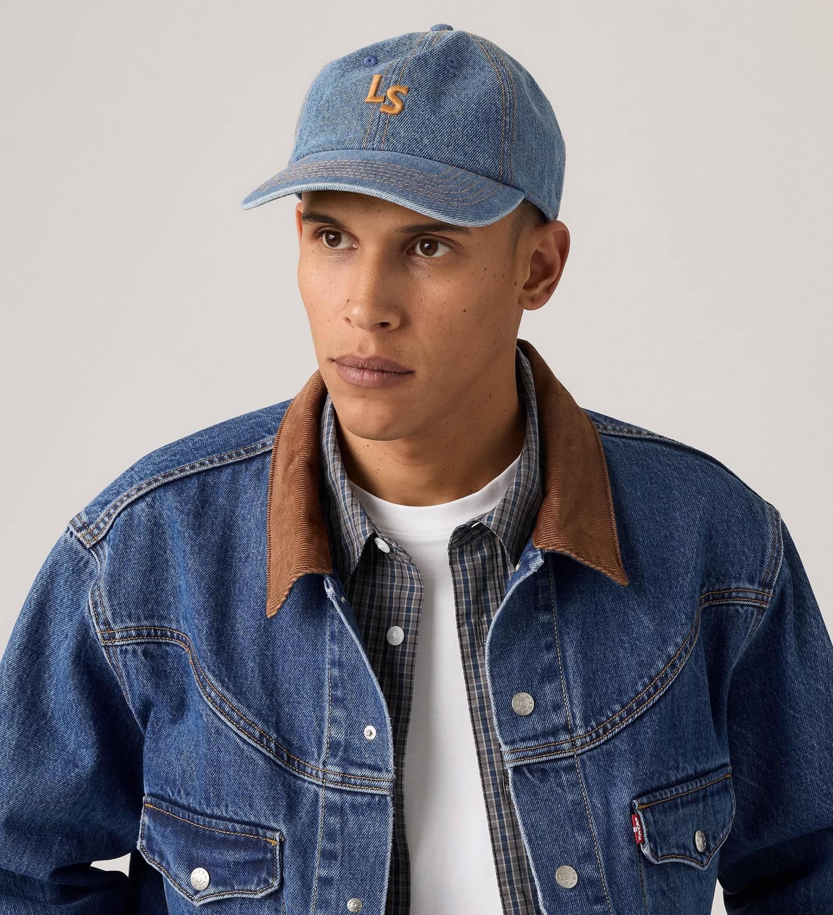 LS MONOGRAM CAP INDIGO MID WASH 8